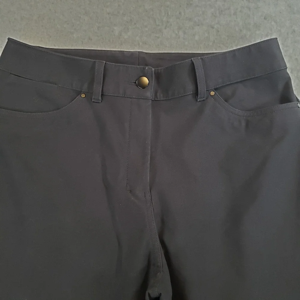 Lululemon City Sleek Wide Legs Pants Womens Black Size 30 High Rise LW5ENJS